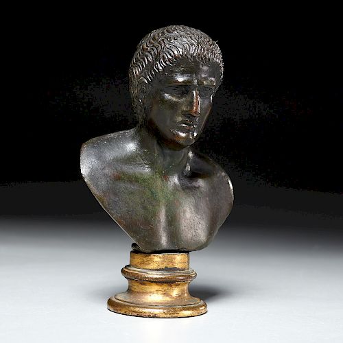 Grand Tour bronze bust of Emperor Augustus