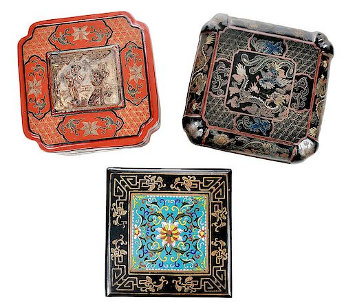Three Chinese Lacquer Boxes
