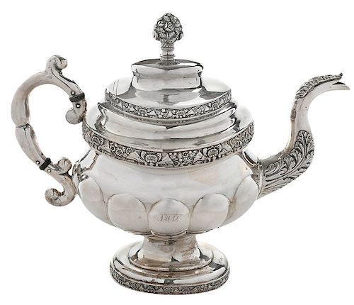 American Coin Silver Teapot