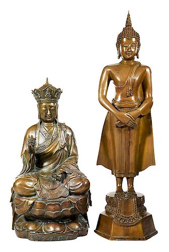 Two Bronze Buddhas