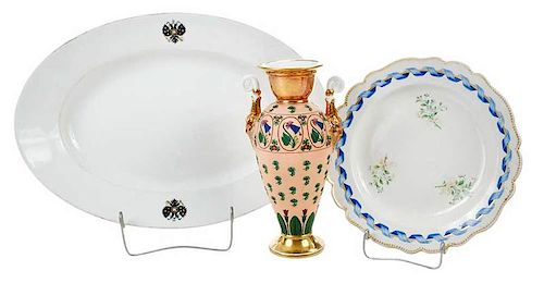 Three Pieces of Russian Porcelain
