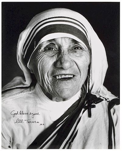 Mother Theresa Signed Photo