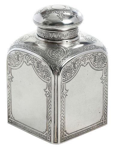 Ovchinnikov Russian Silver Tea Box