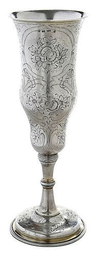 Russian Silver Tall Goblet