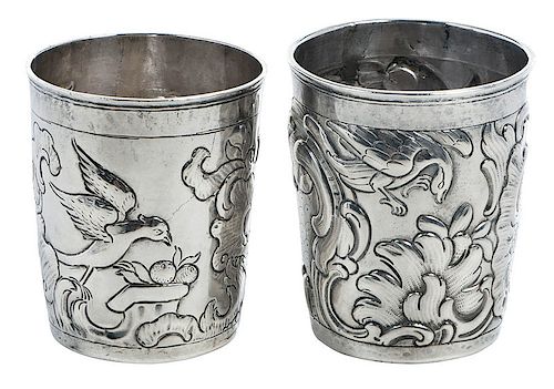 Two 18th century Russian Silver Cups
