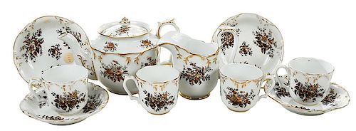 Russian Popov Factory Porcelain Tea Set