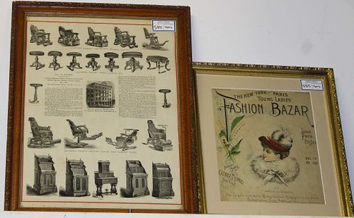 framed fashion cover and furniture broadside