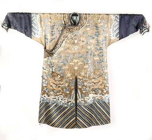 19th C. Qing Dynasty Imperial Court Dragon Robe