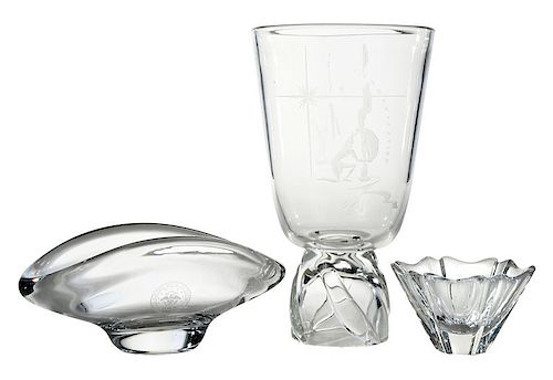 Group of Three Glassware Objects