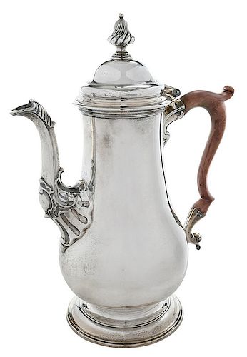 George II English Silver Coffee Pot