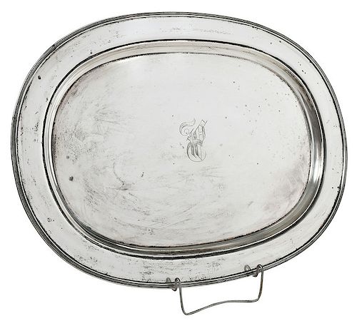 Large Unger Brothers Sterling Tray