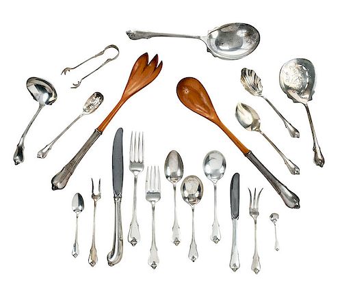 Grand Colonial Sterling Flatware, 120 pieces