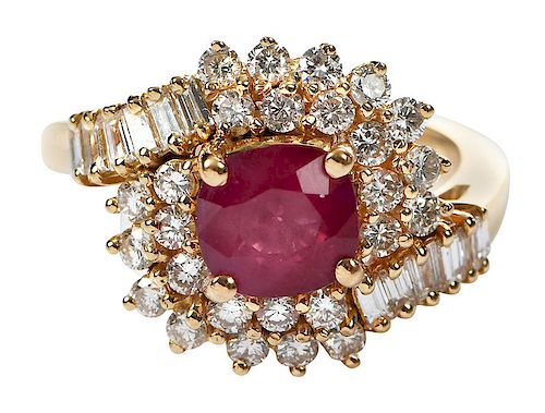 18kt. Ruby and Diamond Ring