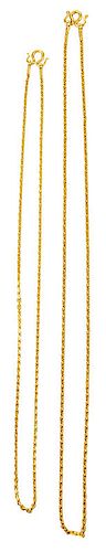 Two Gold Baht Chains
