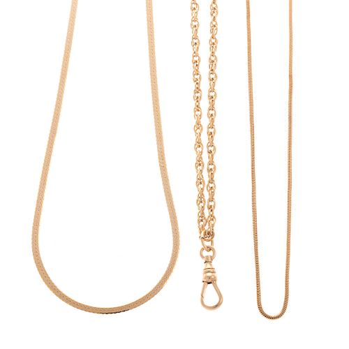 A Pair of Ladies Gold Chains