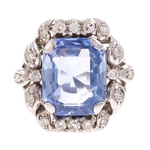 An Art Deco Tiffany & Co Unheated Sapphire Ring