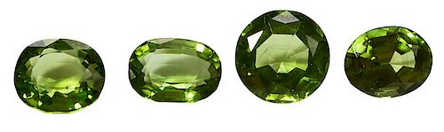 Group of Four Peridot 26.4cts.
