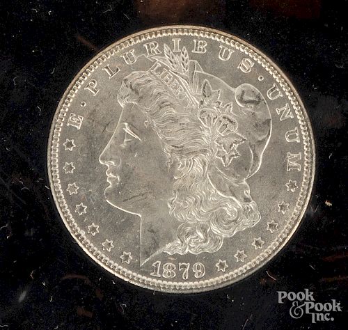 1879-S Morgan silver dollar NCI MS 65.