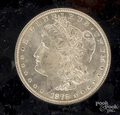1878-S Morgan silver dollar NCI MS 65.