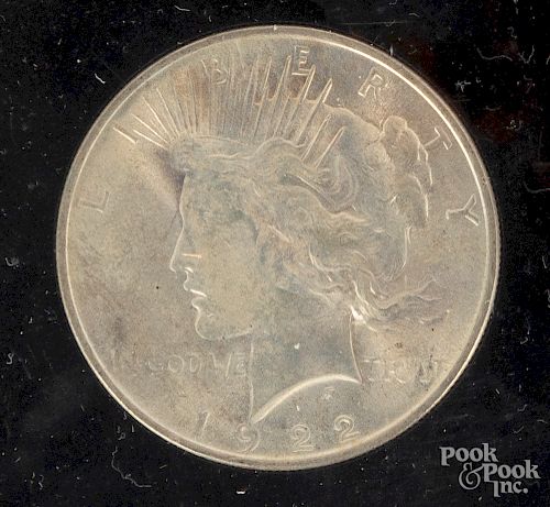 1922 Peace silver dollar NCI MS 65.
