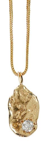 Gold and Diamond Necklace 
