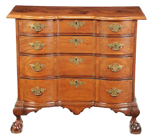A Massachusetts Chippendale Block Front Chest