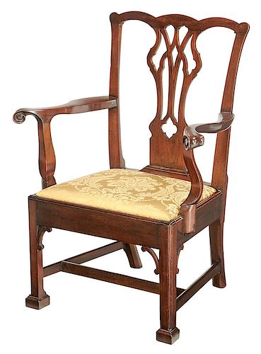 Philadelphia Chippendale Mahogany Arm Chair