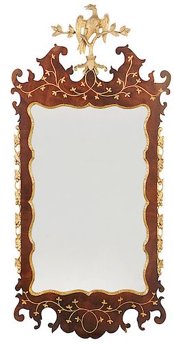George II Parcel-Gilt Mahogany Mirror