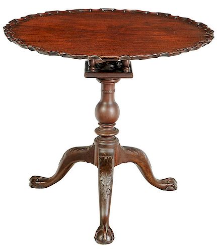 An American Chippendale Piecrust Tea Table