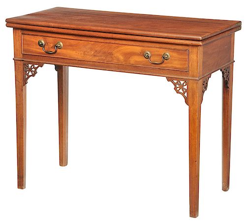 American Chippendale Mahogany Games Table