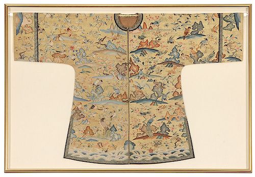 Rare Chinese Kesi Slit Tapestry Bird Robe
