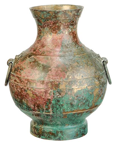 Fine Large Han Dynasty Bronze Hu Vase