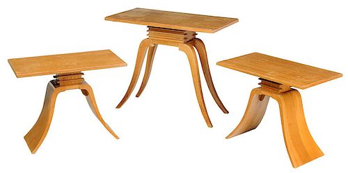 Suite of Three Paul Frank Designed Side Tables