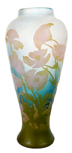 Emille Gallé Cameo Glass Vase