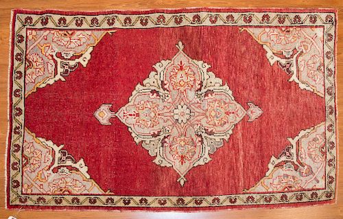 Antique Turkish Oushak rug, approx. 3.8 x 5.7