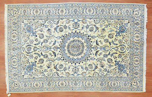 Persian Nain rug, approx. 6.4 x 9.9