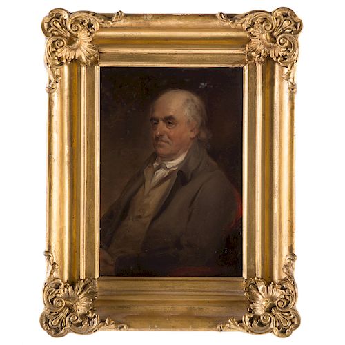 American School, e. 19th c. Portrait of a Man, oil