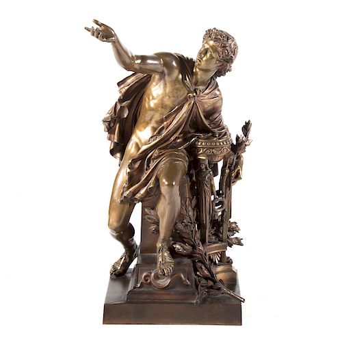 After Mathurin Moreau. Apollo. Bronze.