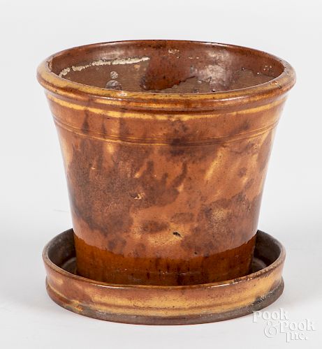Pennsylvania redware flower pot