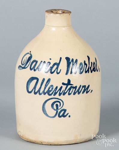 Allentown, Pennsylvania stoneware script jug, etc