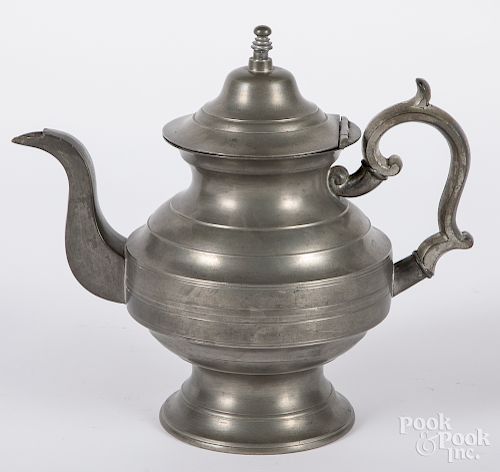 Dorchester, Massachusetts pewter teapot, etc.