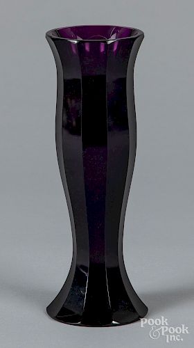 Amethyst art glass vase