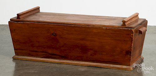 Pine doughbox, 19th c., 12 1/2" h., 33" w.