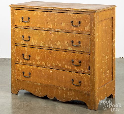Pennsylvania painted pine chest of drawers