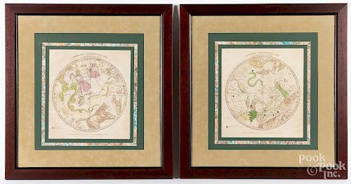 Set of six celestial engravings by W.G. Evans