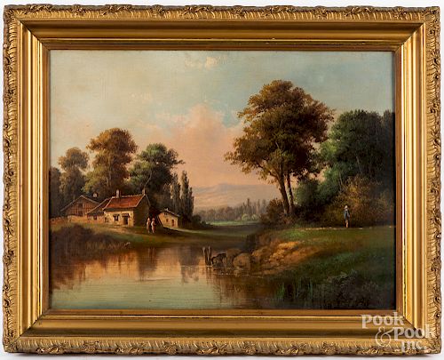 Continental oil on canvas landscape