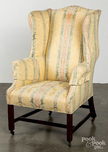 George III mahogany wing chair, etc.