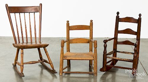 Three children's chairs