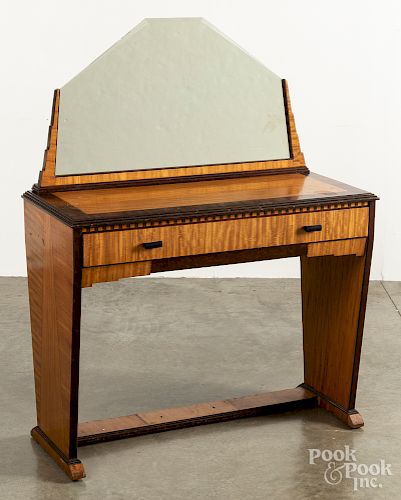 Art Deco dressing table, 49 1/2" h., 38" w.