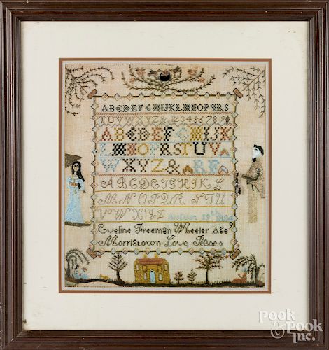 Print of an early sampler